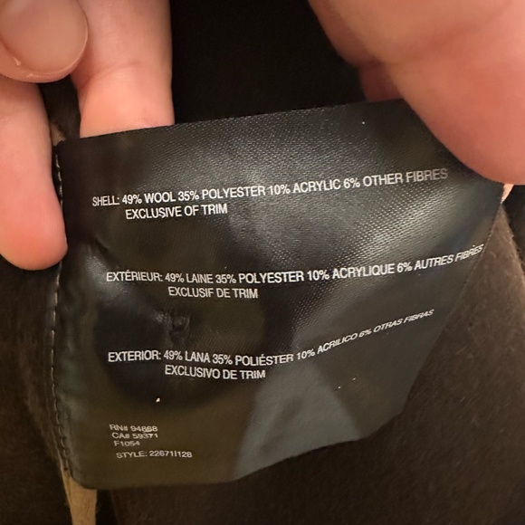 NWT Bernie by Bernardo Oversized Wool Blend Coat - size XL - Picture 7 of 7